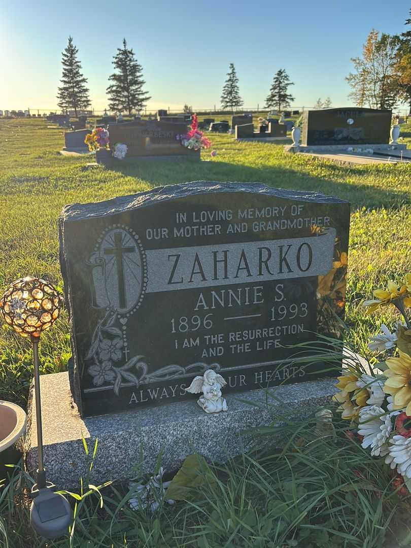 Annie S. Zaharko's grave. Photo 1