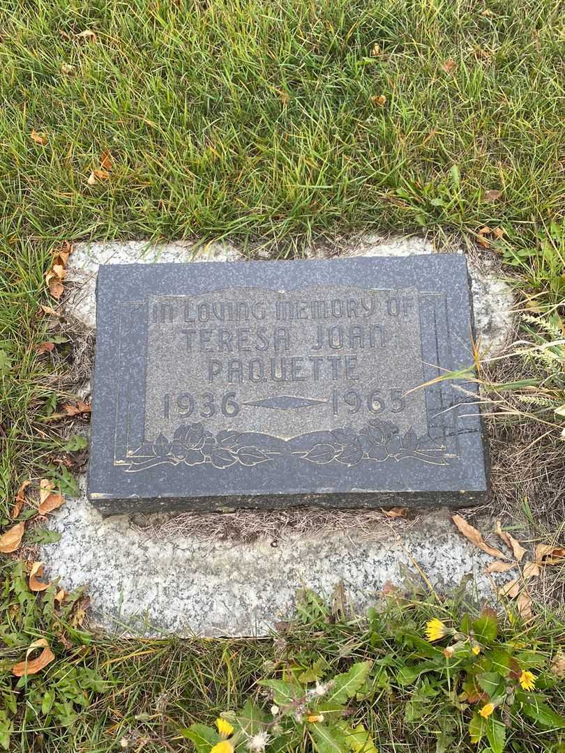 Teresa Joan Paquette's grave. Photo 1