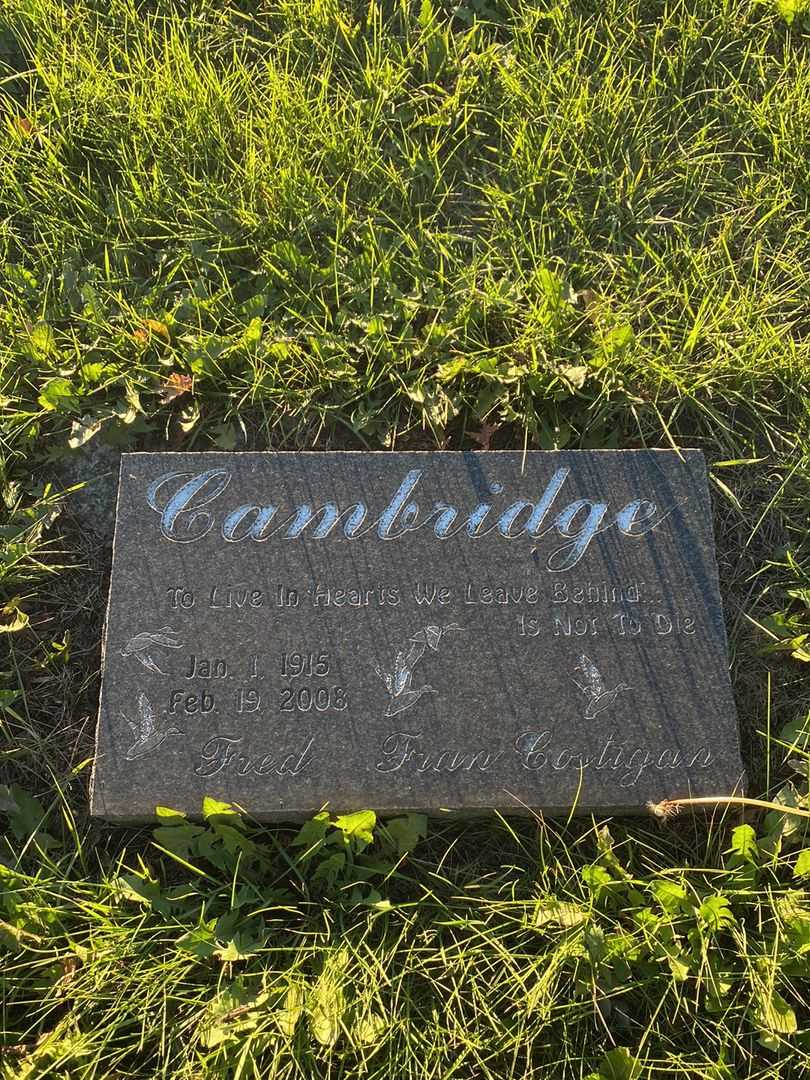 Francis A. "Fred" Cambridge's grave. Photo 1