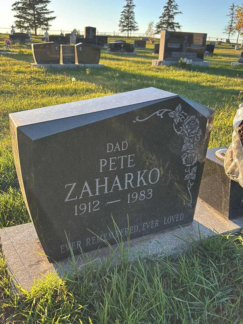Peter "Pete" Zaharko Senior's grave. Photo 3