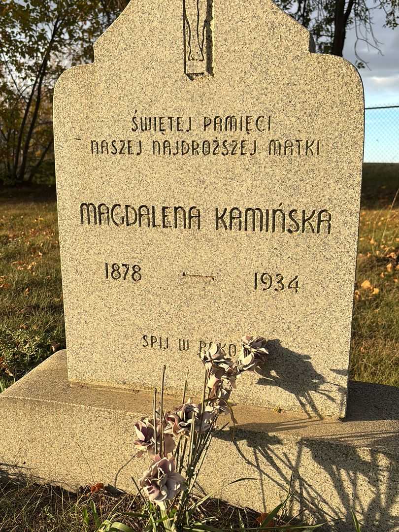 Magdalena Kaminska's grave. Photo 1