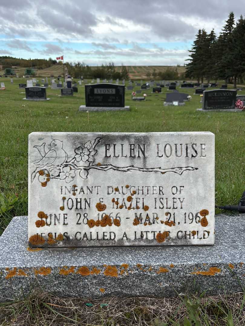 Ellen Louise Isley's grave. Photo 1