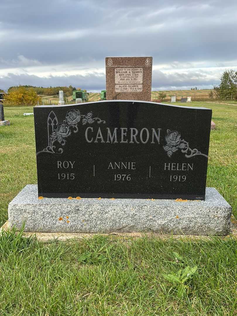 Annie Rebecca Cameron's grave. Photo 1
