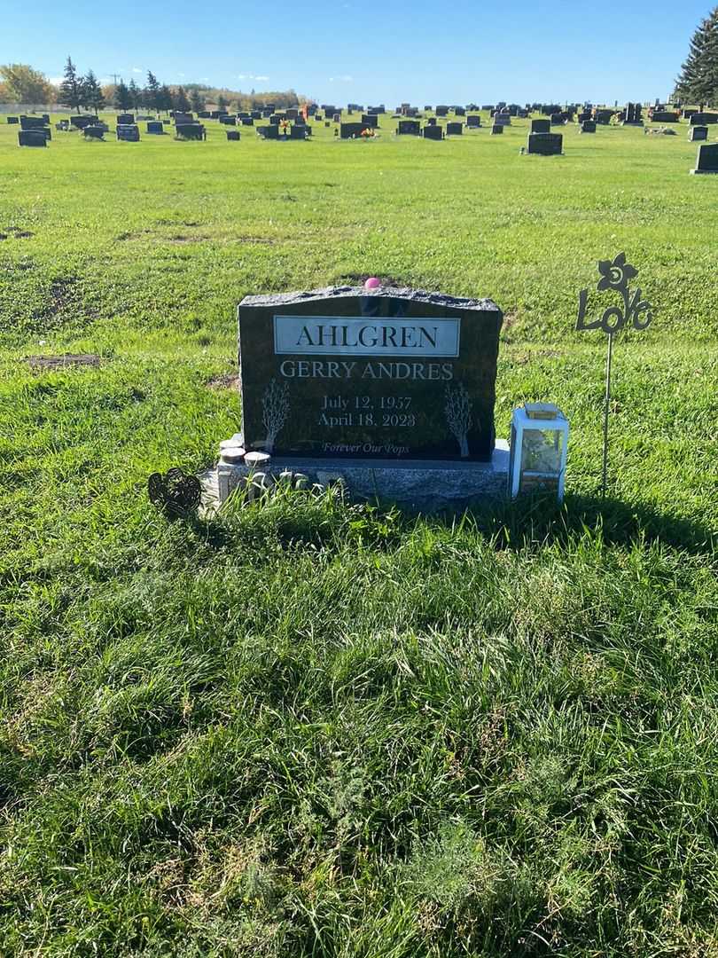 Gerry Andres Ahlgren's grave. Photo 2