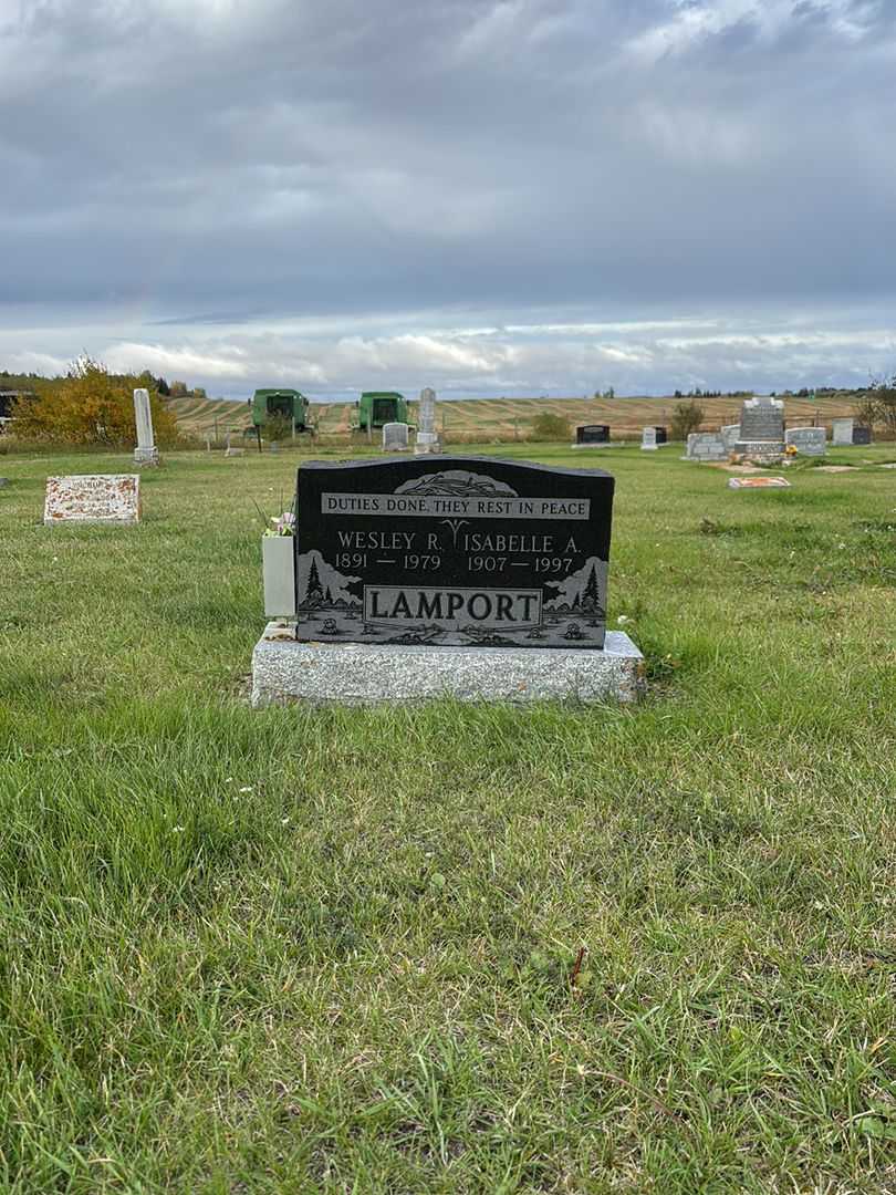 Isabelle A. Lamport's grave. Photo 2