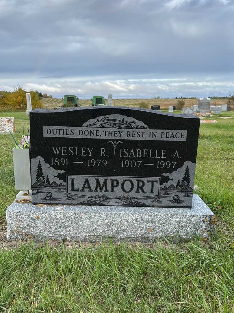 Isabelle A. Lamport's grave. Photo 1