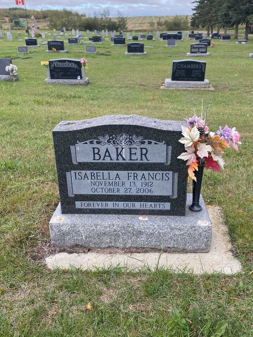 Isabella Francis Baker's grave. Photo 1