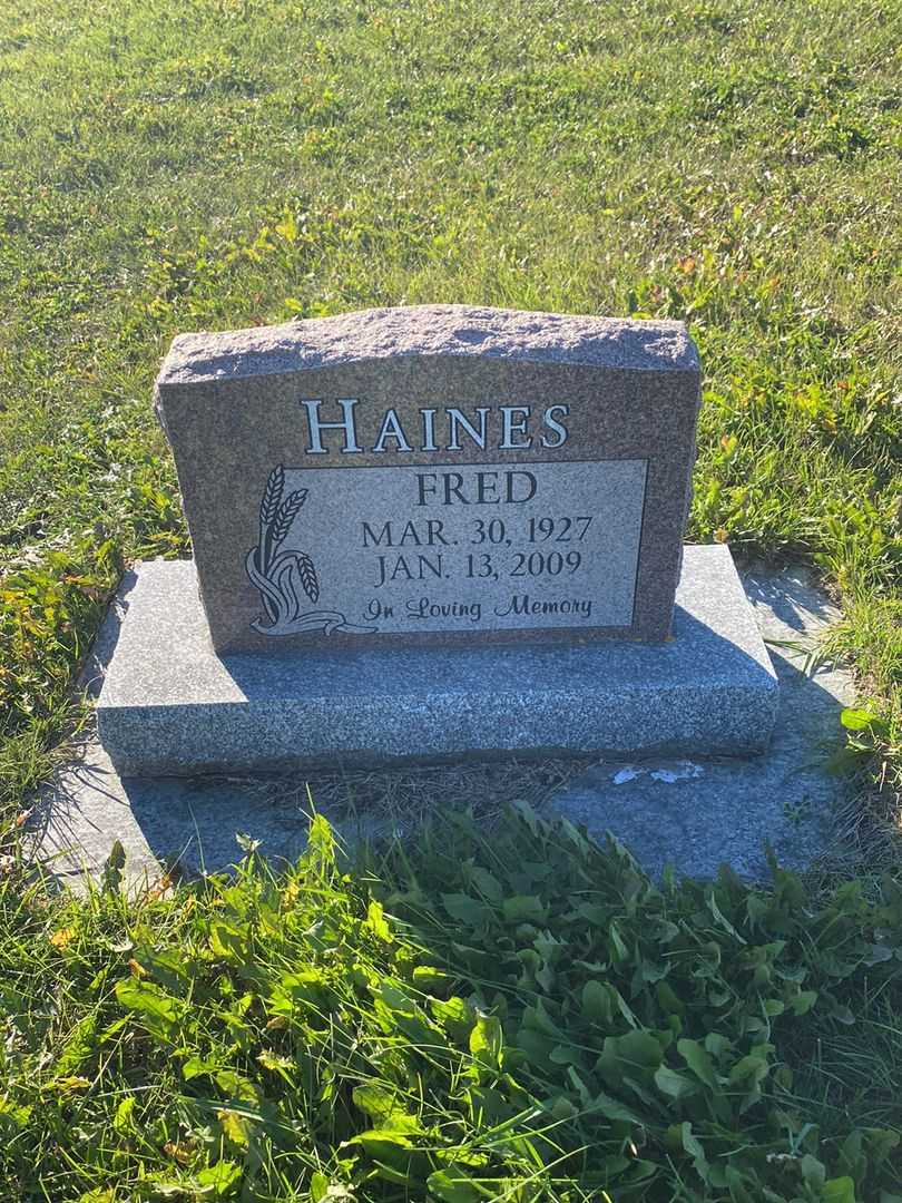 Frederick George "Fred" Haines's grave. Photo 1