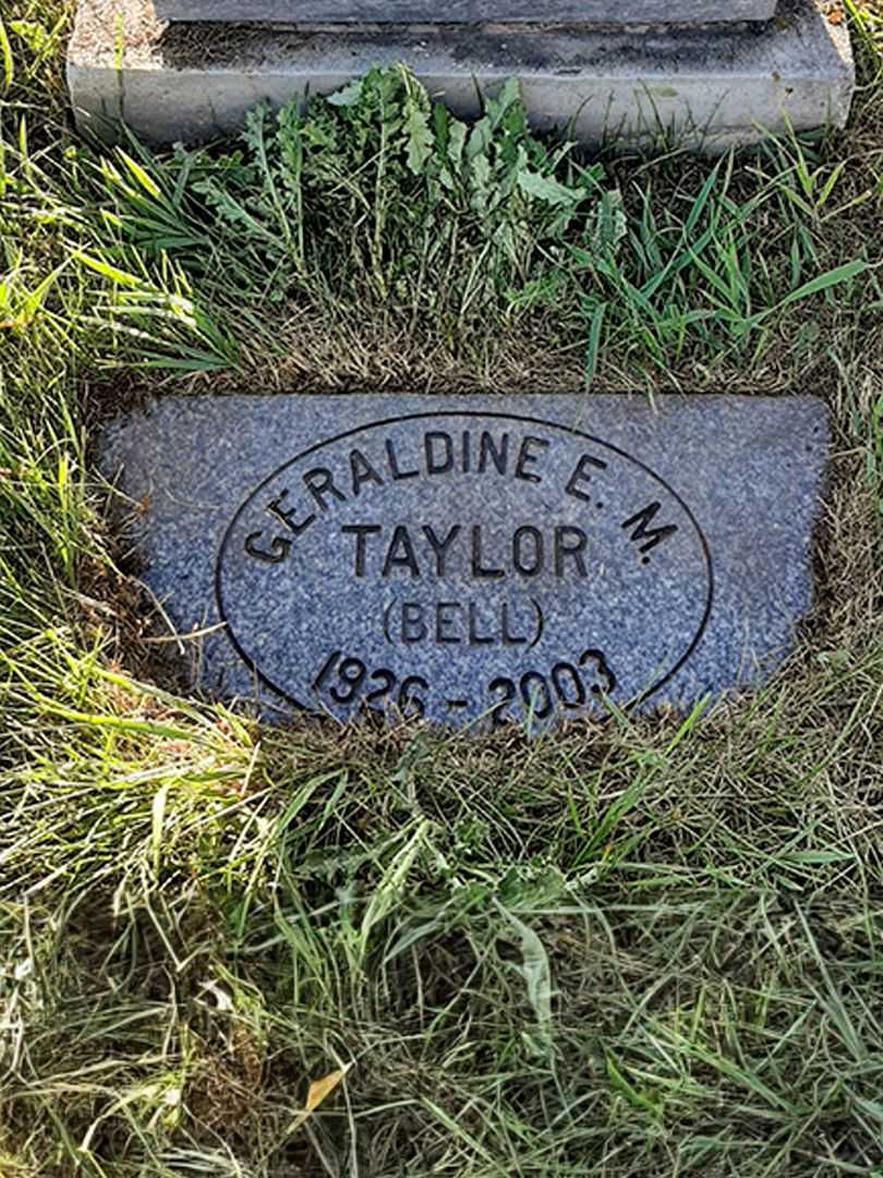 Geraldine Eleanor M. Taylor's grave. Photo 4