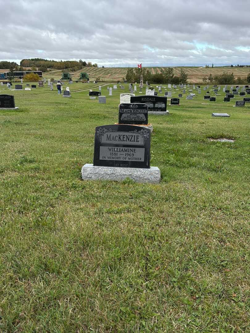 Williamine Mackenzie's grave. Photo 2