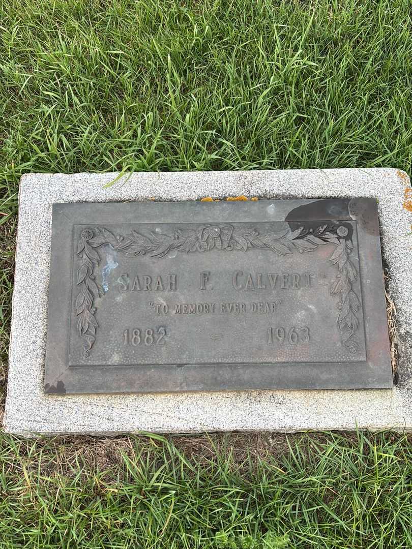 Sarah F. Calvert's grave. Photo 1