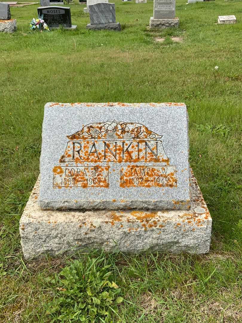 Cora F. Rankin's grave. Photo 1