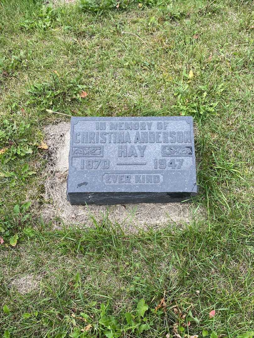 Christina Anderson Hay's grave. Photo 3