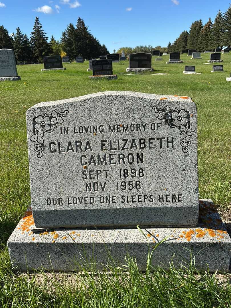 Clara Elizabeth Cameron's grave. Photo 1
