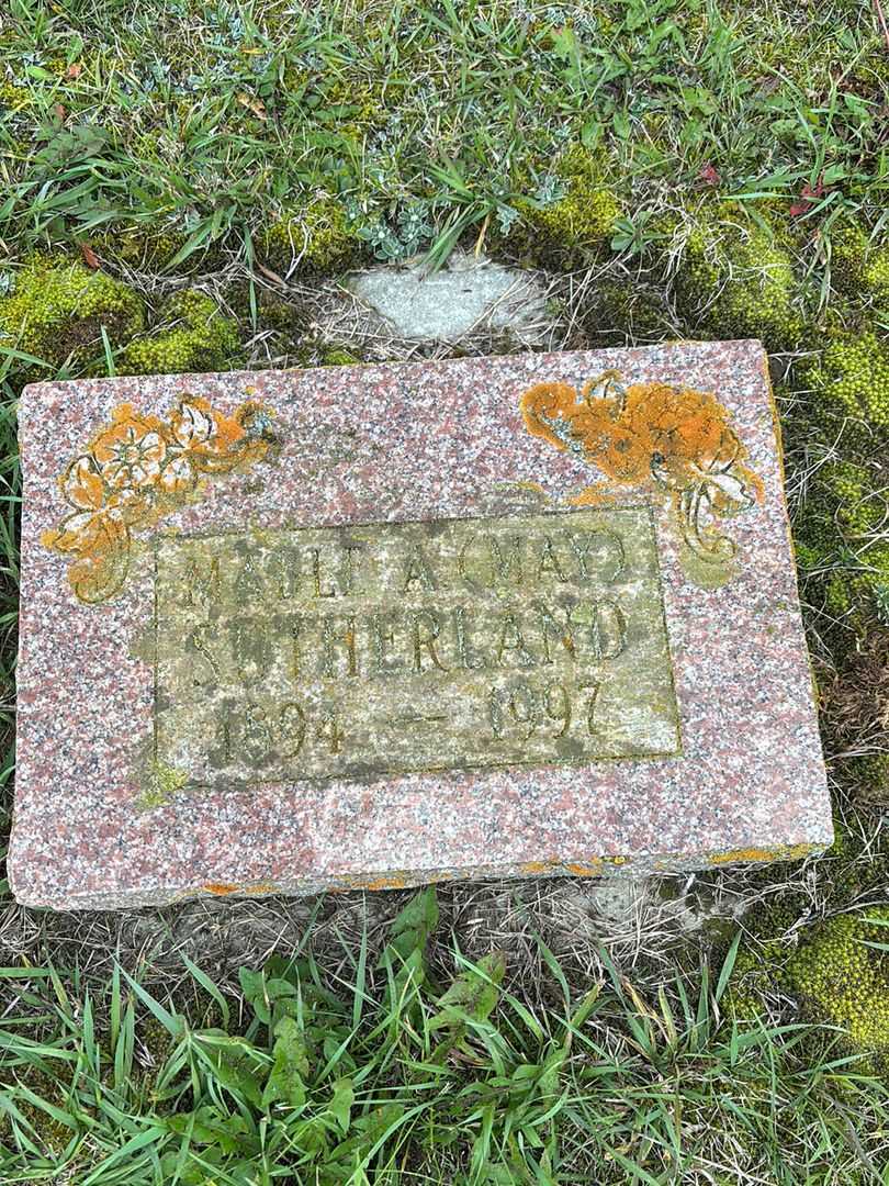 Mable Alice "May" Sutherland's grave. Photo 3