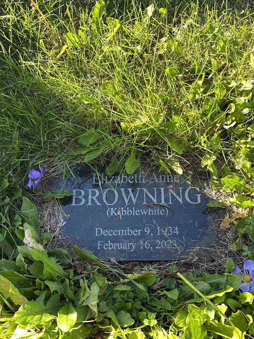 Elizabeth Anne Kibblewhite Browning's grave. Photo 3
