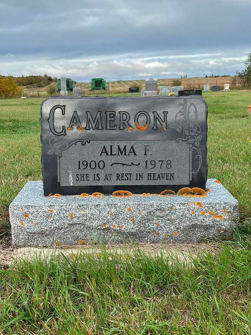 Alma Fidealia Cameron's grave. Photo 3
