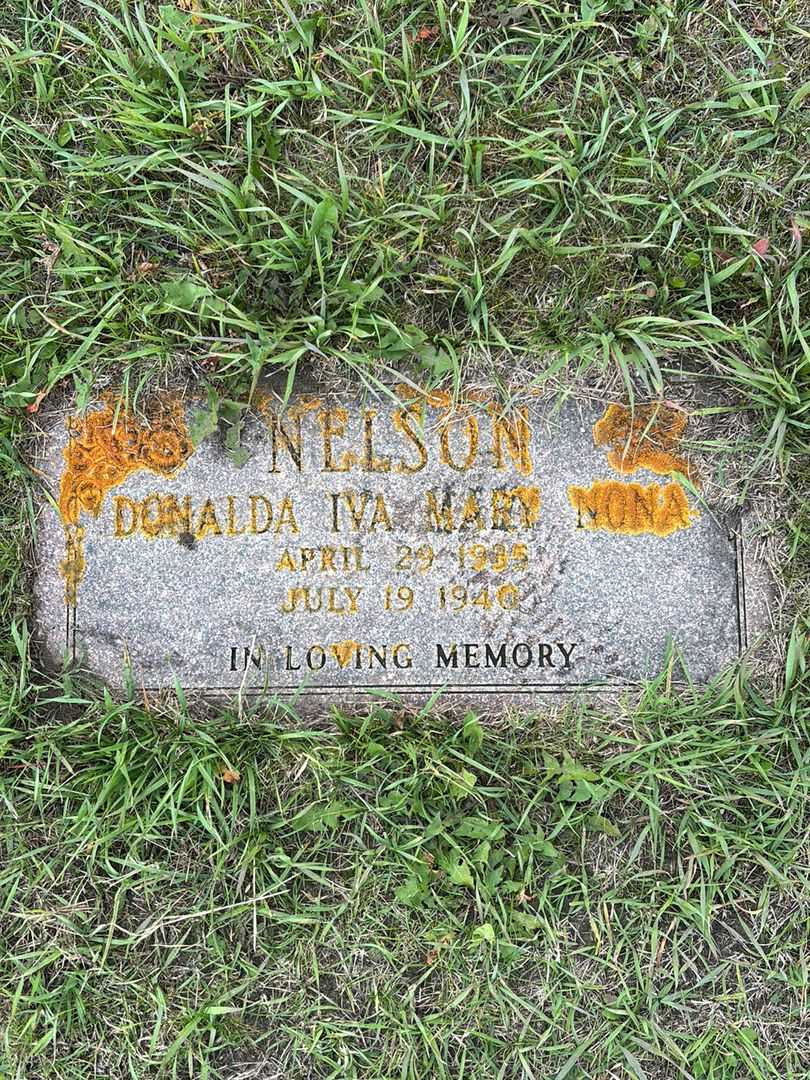 Donalda Iva Mary Nona Nelson's grave. Photo 3