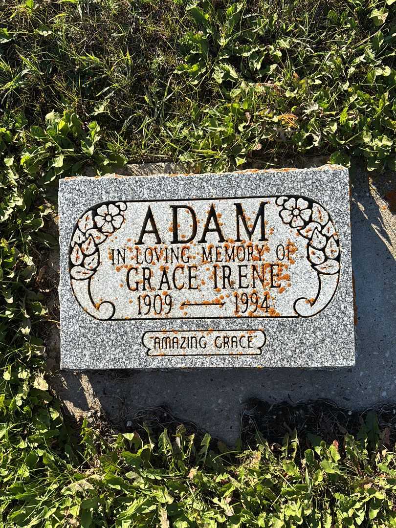 Grace Irene Adam's grave. Photo 1