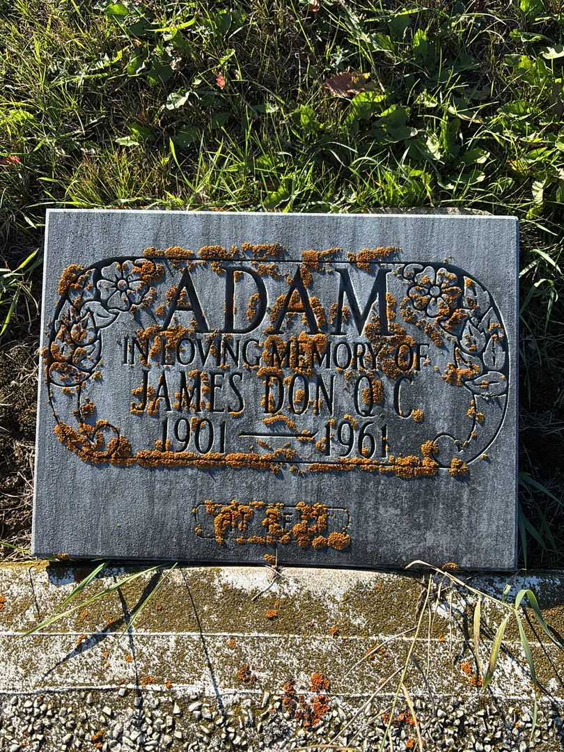 James Don Q. C. Adam's grave. Photo 1