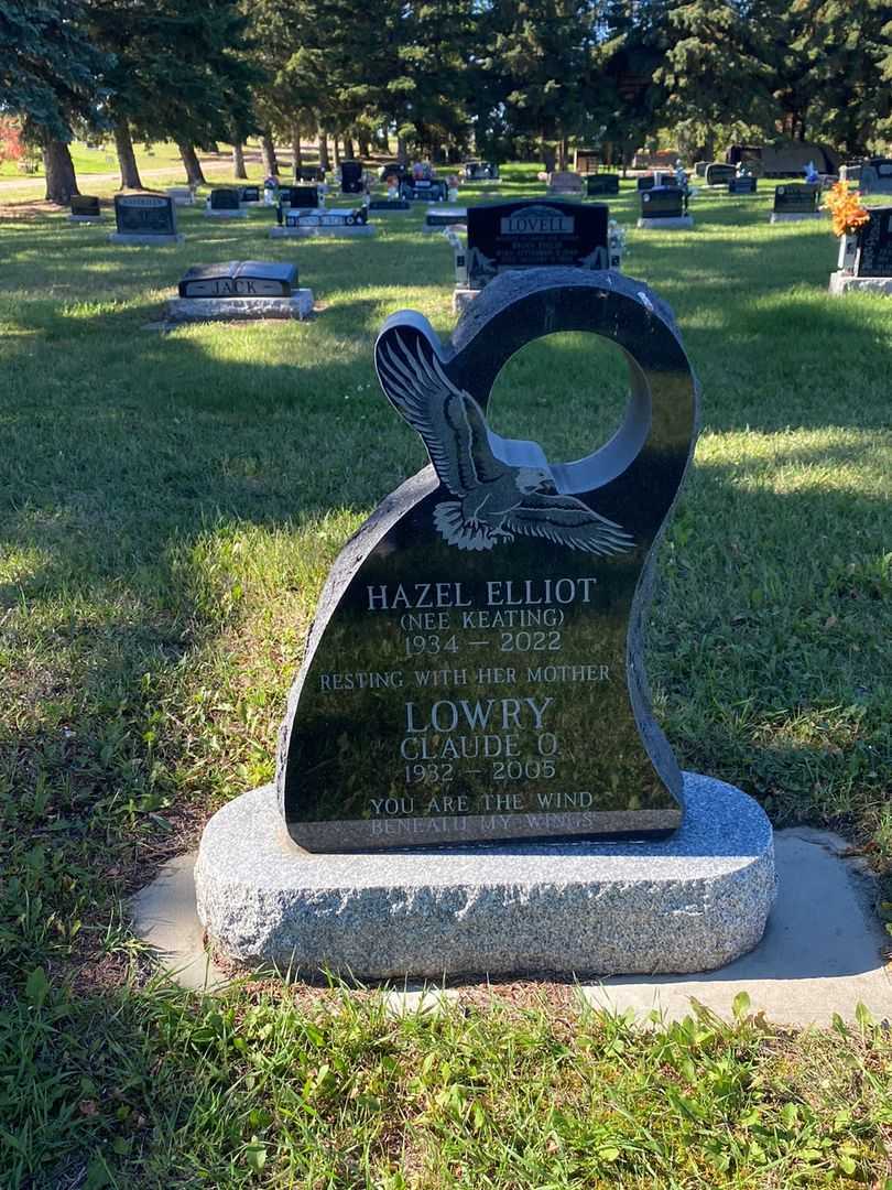 Hazel Keating Elliot's grave. Photo 1