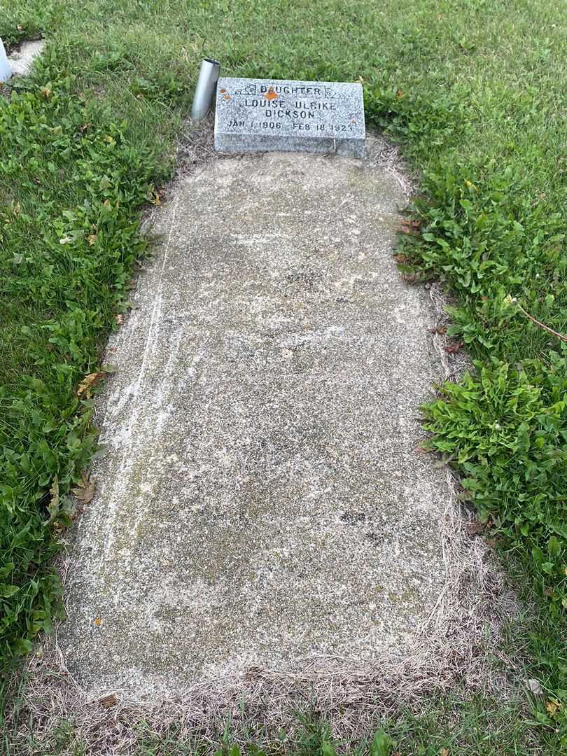Louise Ulrike Dickson's grave. Photo 2