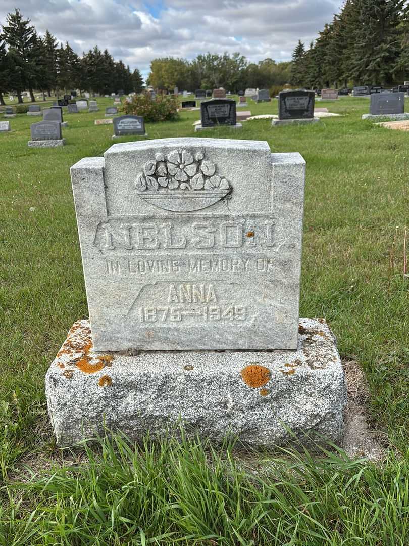 Anna Nelson's grave. Photo 1