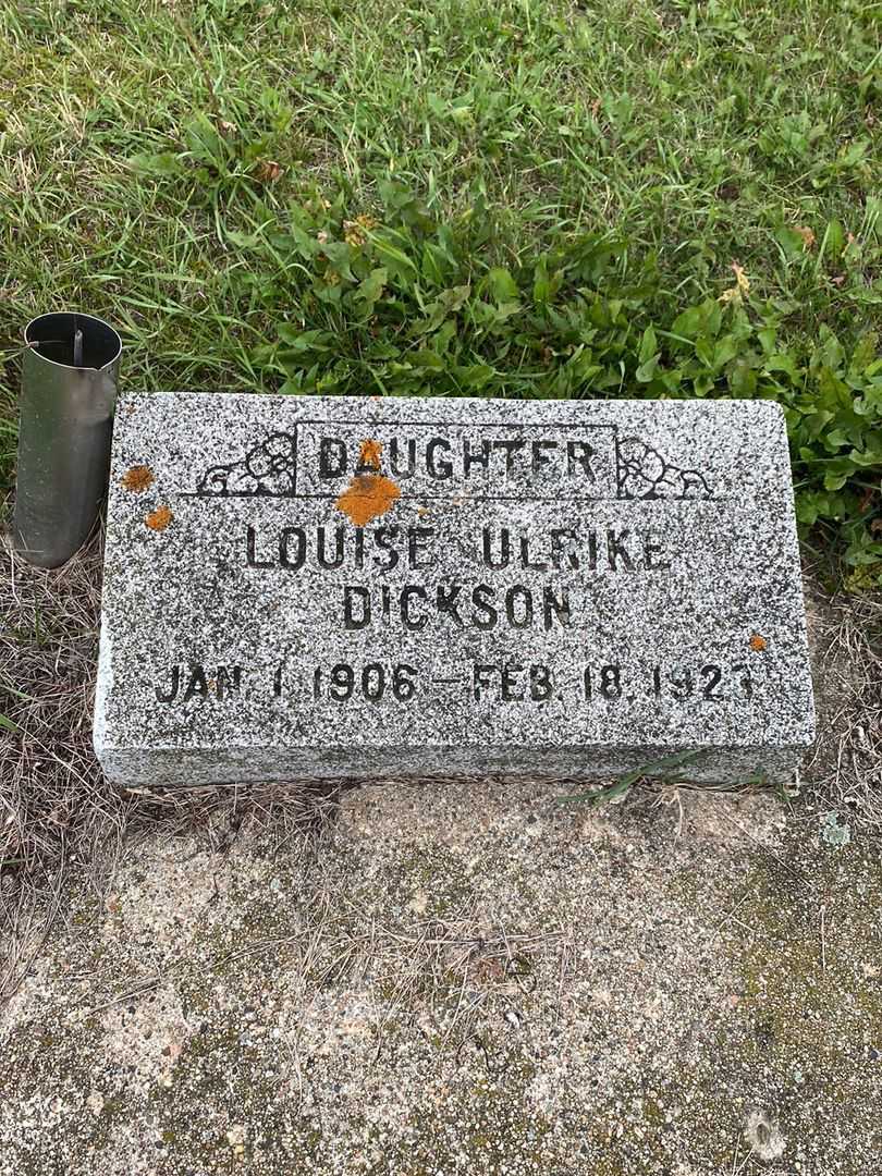 Louise Ulrike Dickson's grave. Photo 3