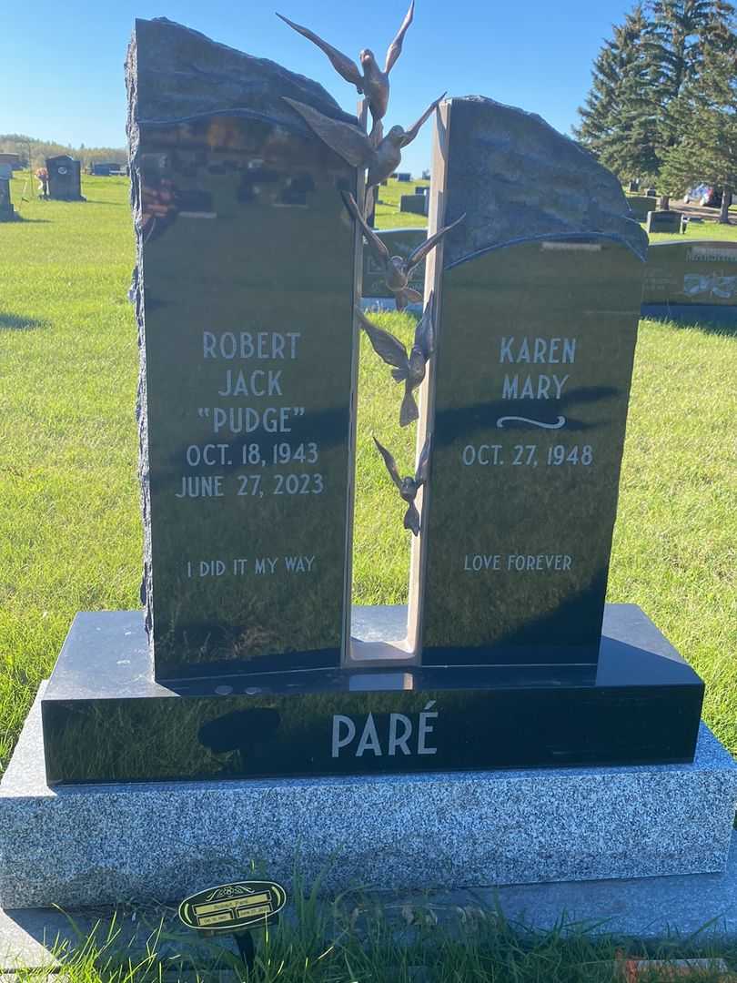 Robert Jack "Pudge" Pare's grave. Photo 1