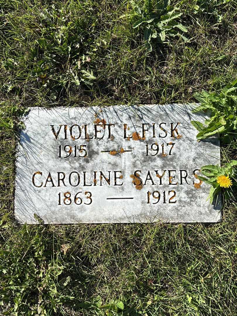 Caroline Sayers's grave. Photo 3