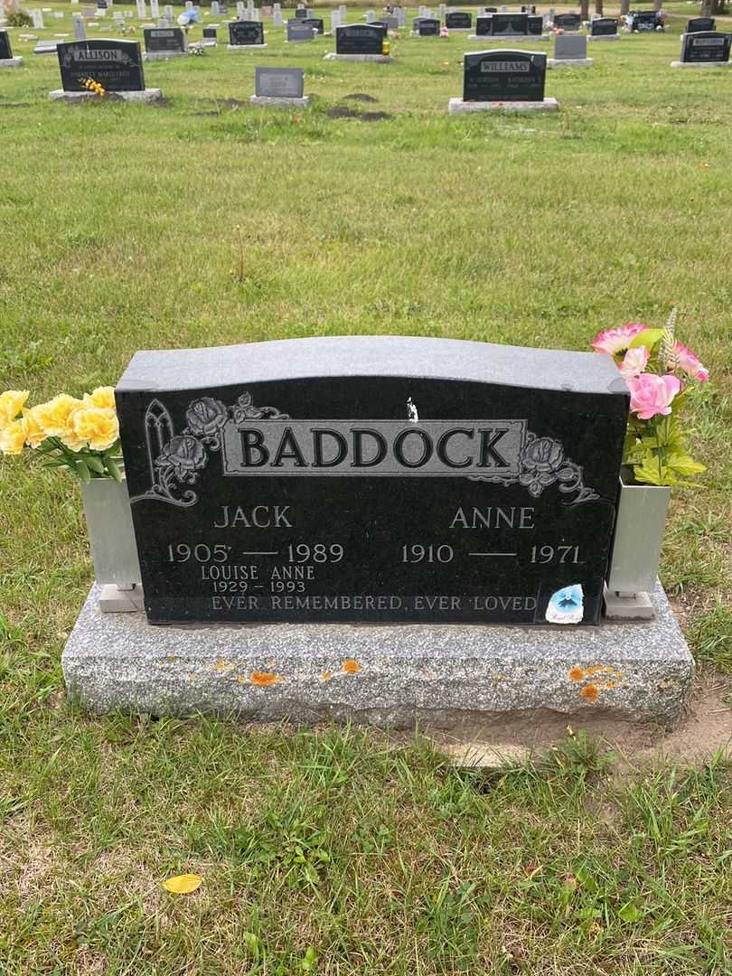 Anne Baddock's grave. Photo 1
