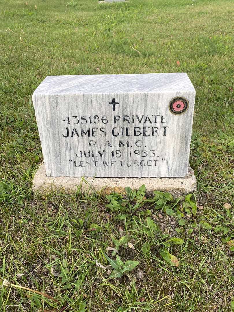 James Gilbert's grave. Photo 3