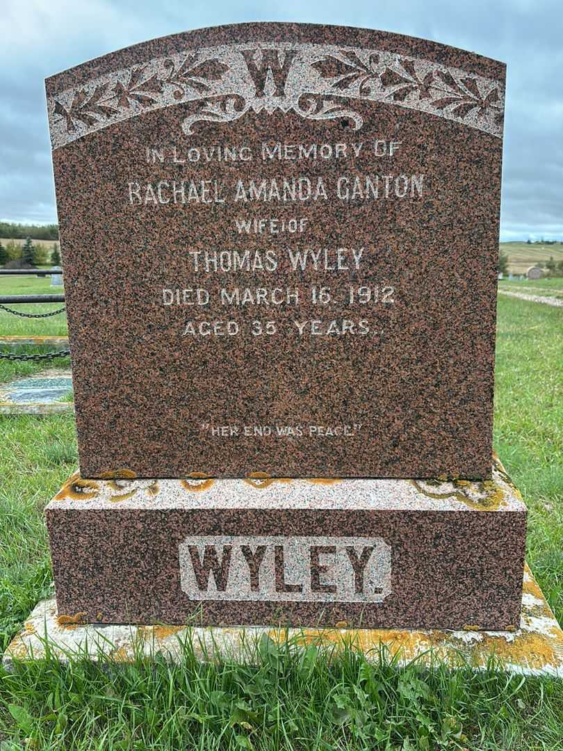 Rachel Amanda Ganton Wyley's grave. Photo 3